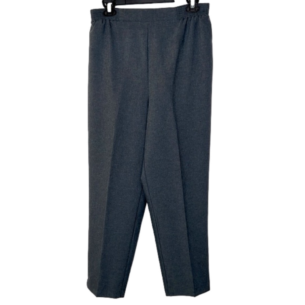 VINTAGE Carriage Court Gray Elastic High Waist Straight Leg Pants - Size 7